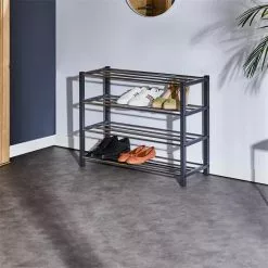 IDIMEX Schuhregal DUBLIN Mit 4 Böden In Grau -Sideboards Verkäufe 18469 A0 N1