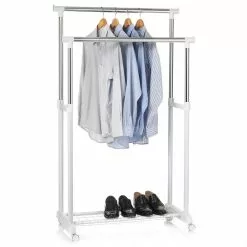 IDIMEX Garderobenwagen GROSSO, Höhenverstellbar Weiß