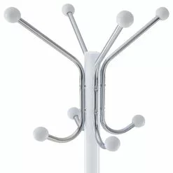 IDIMEX Kleiderständer ROZANA Mit 12 Kleiderhaken In Weiß Und Chrom -Sideboards Verkäufe 18490 2 N1