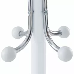 IDIMEX Kleiderständer ROZANA Mit 12 Kleiderhaken In Weiß Und Chrom -Sideboards Verkäufe 18490 3 N1