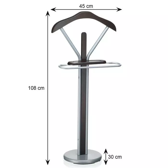 IDIMEX Herrendiener FABIO In Braun/alufarben 4 IDIMEX Herrendiener FABIO In Braun/alufarben – Bild 4