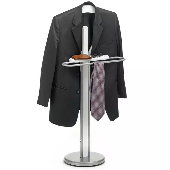 IDIMEX Herrendiener FABIO In Weiß/alufarben 2 IDIMEX Herrendiener FABIO In Weiß/alufarben – Bild 2