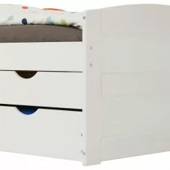 IDIMEX Bett Mit Stauraum JESSY 90x200 Cm, Mit Ausziehbett In Weiß -Sideboards Verkäufe 5052 4