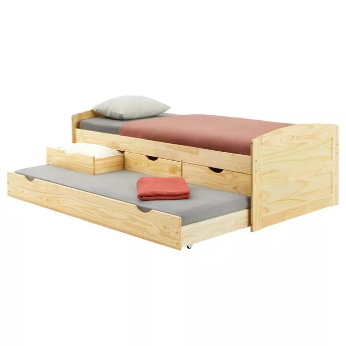 IDIMEX Bett Mit Stauraum JESSY 90x200 Cm, Mit Ausziehbett In Natur 1 IDIMEX Bett Mit Stauraum JESSY 90x200 Cm, Mit Ausziehbett In Natur