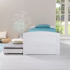 IDIMEX Bett Mit Stauraum JESSY 90x190 Cm, Mit Ausziehbett In Weiß -Sideboards Verkäufe 5058 AC1