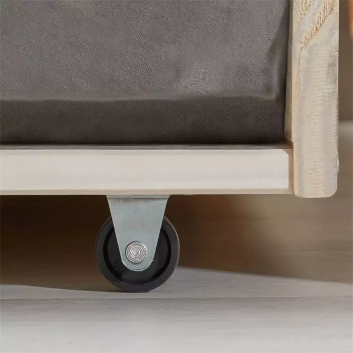 IDIMEX Ausziehbett LORENA 90x190 Cm, Kiefer In Taupe/weiß 6 IDIMEX Ausziehbett LORENA 90x190 Cm, Kiefer In Taupe/weiß – Bild 6