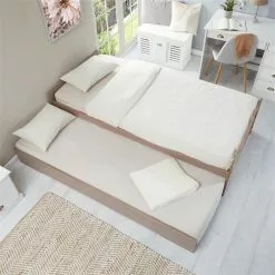 IDIMEX Ausziehbett LORENA 90x190 Cm, Kiefer Massiv In Taupe 10 IDIMEX Ausziehbett LORENA 90x190 Cm, Kiefer Massiv In Taupe -Sideboards Verkäufe 5088 AC3