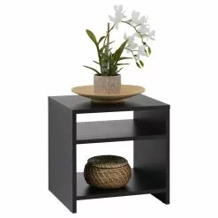 CARO-Möbel Beistelltisch ALMERIA Grau Mit 2 Fächern