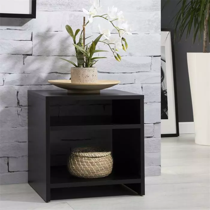 CARO-Möbel Beistelltisch ALMERIA Grau Mit 2 Fächern 3 CARO-Möbel Beistelltisch ALMERIA Grau Mit 2 Fächern – Bild 3