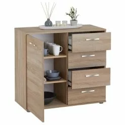 CARO-Möbel Kommode CHICAGO Sonoma Eiche, 4 Schubladen 8 CARO-Möbel Kommode CHICAGO Sonoma Eiche, 4 Schubladen -Sideboards Verkäufe 51140 2