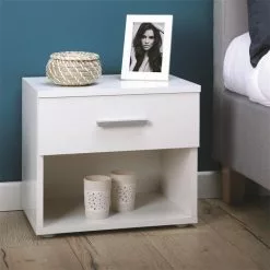 CARO-Möbel Nachttisch MARY Im 2er Set In Hochglanz Weiß -Sideboards Verkäufe 51143 1 N1