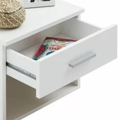 CARO-Möbel Nachttisch MARY In Hochglanz Weiß Mit Schublade -Sideboards Verkäufe 51143 3 1