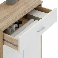 CARO-Möbel Kommode TOMMY Mit Schublade Sonoma Eiche / Weiß -Sideboards Verkäufe 51145 3