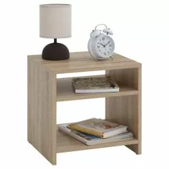 CARO-Möbel Beistelltisch ALMERIA Sonoma Eiche Mit 2 Fächern