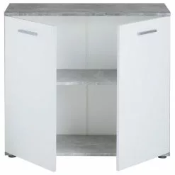 CARO-Möbel Kommode CHICAGO Mit 2 Türen In Betonoptik/weiß -Sideboards Verkäufe 51163 4