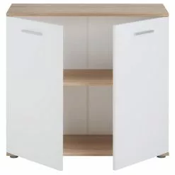 CARO-Möbel Kommode CHICAGO Mit 2 Türen In Sonoma Eiche/weiß -Sideboards Verkäufe 51180 4