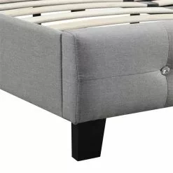 CARO-Möbel Polsterbett OKLAHOMA 120x200 Cm, Stoff In Grau -Sideboards Verkäufe 51203 3 N