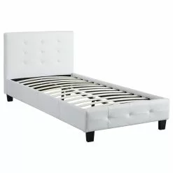 CARO-Möbel Polsterbett LIVERPOOL 90x200 Cm, Kunstleder Weiß -Sideboards Verkäufe 51261 2