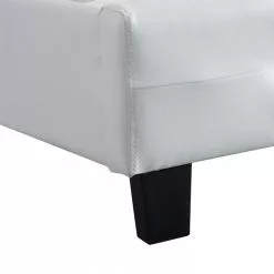 CARO-Möbel Polsterbett LIVERPOOL 90x200 Cm, Kunstleder Weiß -Sideboards Verkäufe 51261 4