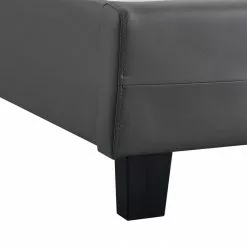 CARO-Möbel Polsterbett LIVERPOOL 90x200 Cm, Kunstleder Grau -Sideboards Verkäufe 51262 4