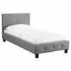 CARO-Möbel Polsterbett OHIO 90 X 200 Cm Inkl. Lattenrost In Grau