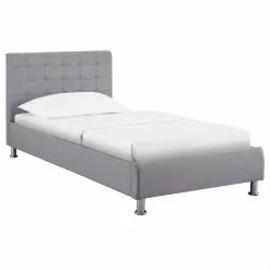 CARO-Möbel Polsterbett CANNES 90x200 Cm, Stoff In Grau