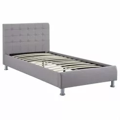 CARO-Möbel Polsterbett CANNES 90x200 Cm, Stoff In Grau -Sideboards Verkäufe 51265 3