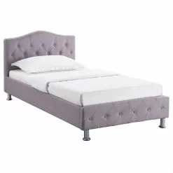 CARO-Möbel Polsterbett BIARRITZ 90 X 200 Cm, In Grau