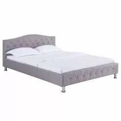 CARO-Möbel Polsterbett BIARRITZ 140 X 200 Cm, In Grau