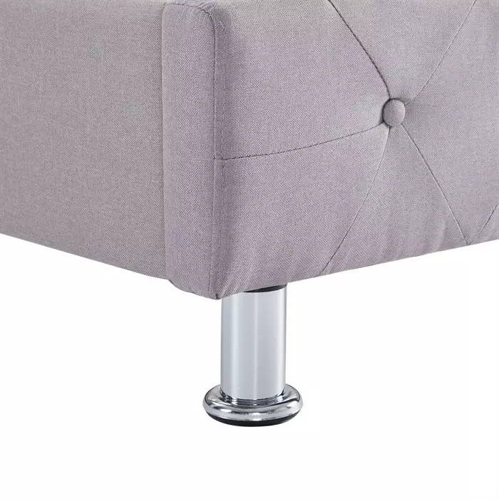 CARO-Möbel Polsterbett BIARRITZ 140 X 200 Cm, In Grau 5 CARO-Möbel Polsterbett BIARRITZ 140 X 200 Cm, In Grau – Bild 5