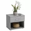 CARO-Möbel Nachttisch MARY Betonoptik Mit Schublade