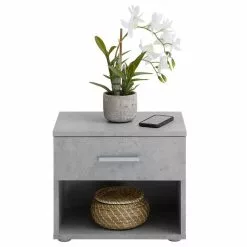CARO-Möbel Nachttisch MARY Betonoptik Mit Schublade -Sideboards Verkäufe 51309 2 N1