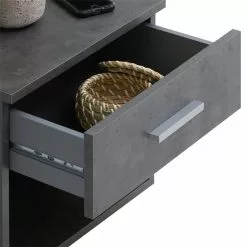 CARO-Möbel Nachttisch MARY Betonoptik Dunkel Mit Schublade -Sideboards Verkäufe 51310 3