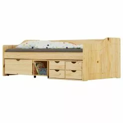 IDIMEX Bett Mit Stauraum SENTA 90x200 Cm, Kiefer Massiv In Natur -Sideboards Verkäufe 5222 4