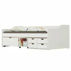 IDIMEX Bett Mit Stauraum SENTA 90x200 Cm, Kiefer Massiv In Weiß 10 IDIMEX Bett Mit Stauraum SENTA 90x200 Cm, Kiefer Massiv In Weiß -Sideboards Verkäufe 5223 4