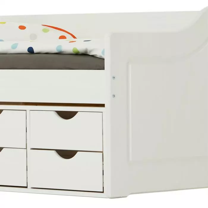 IDIMEX Bett Mit Stauraum SENTA 90x200 Cm, Kiefer Massiv In Weiß 6 IDIMEX Bett Mit Stauraum SENTA 90x200 Cm, Kiefer Massiv In Weiß – Bild 6