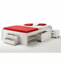 IDIMEX Bett Mit Stauraum SABRINA 140x200 Cm, Kiefer Massiv In Weiß 7 IDIMEX Bett Mit Stauraum SABRINA 140x200 Cm, Kiefer Massiv In Weiß -Sideboards Verkäufe 5301 2