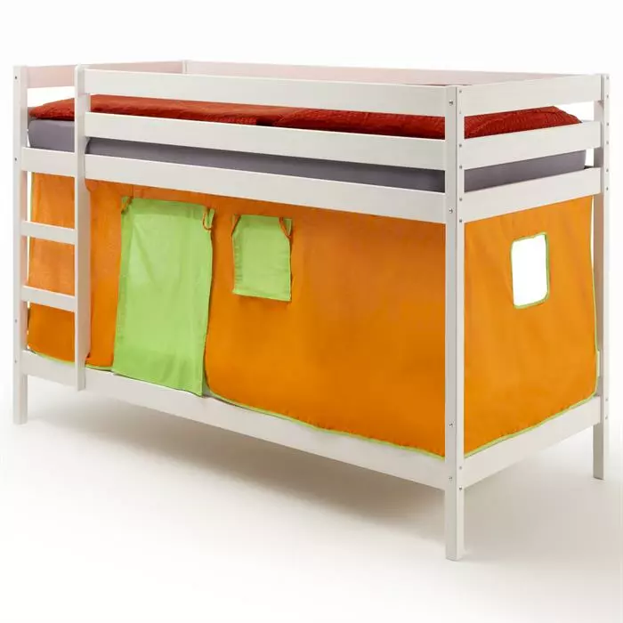 IDIMEX Etagenbett FELIX Kiefer Massiv,inkl.Vorhang 2 IDIMEX Etagenbett FELIX Kiefer Massiv,inkl.Vorhang – Bild 2