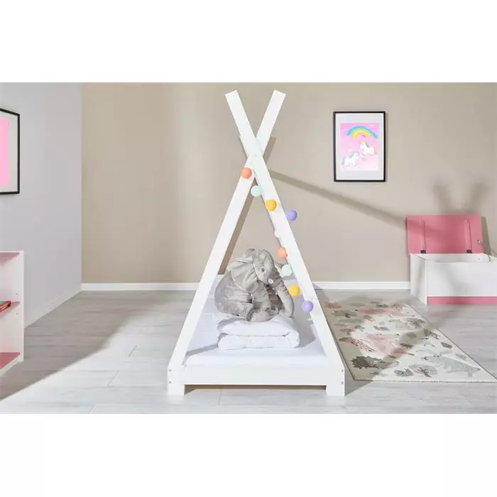 IDIMEX Tipibett Hausbett ELIN 90 X 200 Cm Aus Kiefer In Weiß 6 IDIMEX Tipibett Hausbett ELIN 90 X 200 Cm Aus Kiefer In Weiß – Bild 6