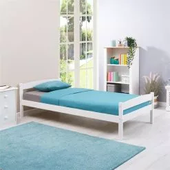 IDIMEX Massivholzbett Einzelbett FELIX 90x190 Cm Kiefer Weiß -Sideboards Verkäufe 7041 F AC0