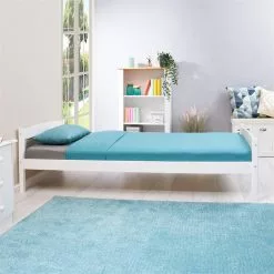 IDIMEX Massivholzbett Einzelbett FELIX 90x190 Cm Kiefer Weiß -Sideboards Verkäufe 7041 F AC2