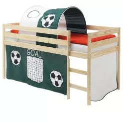 IDIMEX Hochbett ERIK Vorhang + Tunnel, Fußball