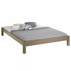 IDIMEX Futonbett TAIFUN Aus Kiefer Taupe In 140 X 190 Cm