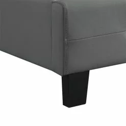 CARO-Möbel Polsterbett GLASGOW 90x200 Cm, Kunstleder In Grau -Sideboards Verkäufe 71081 4