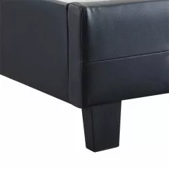 CARO-Möbel Polsterbett GLASGOW 90x200 Cm, Kunstleder In Schwarz -Sideboards Verkäufe 71084 4