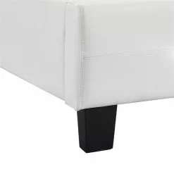 CARO-Möbel Polsterbett GLASGOW 90x200 Cm, Kunstleder In Weiß -Sideboards Verkäufe 71085 4