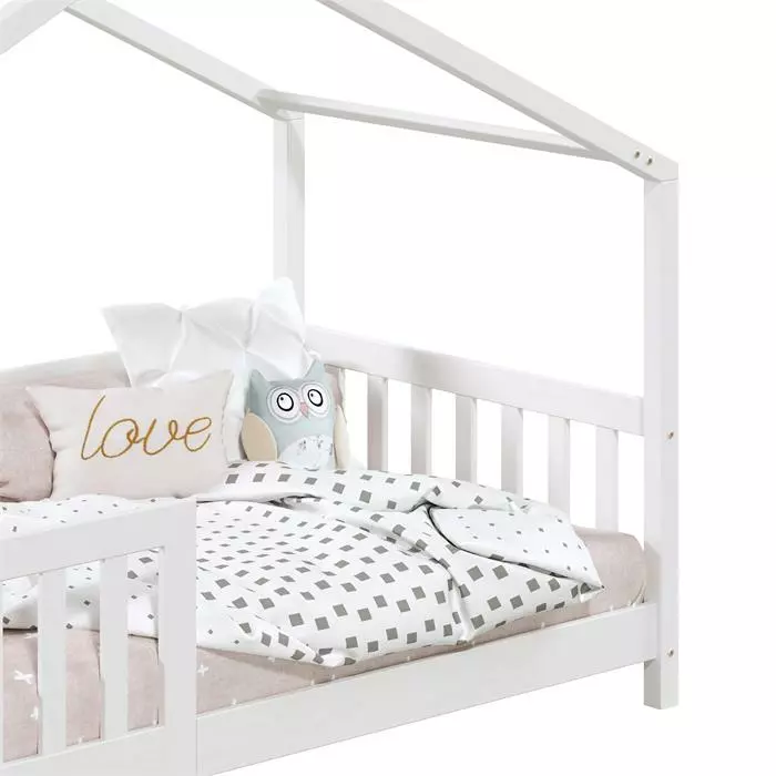 IDIMEX Hausbett LISAN In 90 X 200 Aus Massiver Kiefer In Weiß 6 IDIMEX Hausbett LISAN In 90 X 200 Aus Massiver Kiefer In Weiß – Bild 6