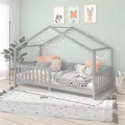 IDIMEX Hausbett LISAN In 90 X 200 Aus Massiver Kiefer In Grau 8 IDIMEX Hausbett LISAN In 90 X 200 Aus Massiver Kiefer In Grau -Sideboards Verkäufe 71312 AC2