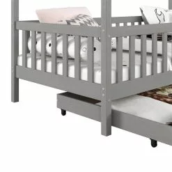 IDIMEX Hausbett ELEA In 90 X 200 Cm Aus Massiver Kiefer Mit Schubladen In Grau 10 IDIMEX Hausbett ELEA In 90 X 200 Cm Aus Massiver Kiefer Mit Schubladen In Grau -Sideboards Verkäufe 71332 4