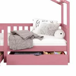 IDIMEX Hausbett ELEA In 90 X 200 Cm Aus Massiver Kiefer Mit Schubladen In Rosa -Sideboards Verkäufe 71333 5